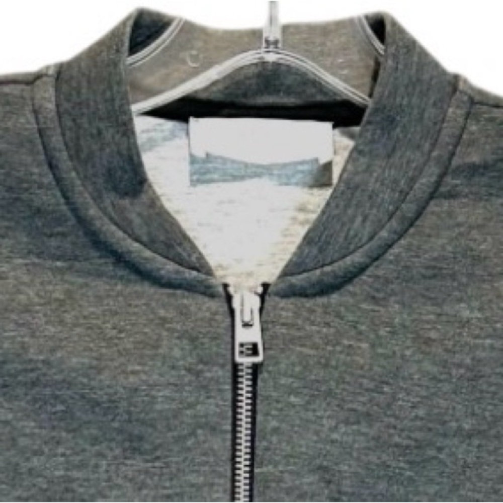 Everlane Women’s Heather Gray Street Fleece  Cropped Bomber Jacket - Small - Picture 6 of 10